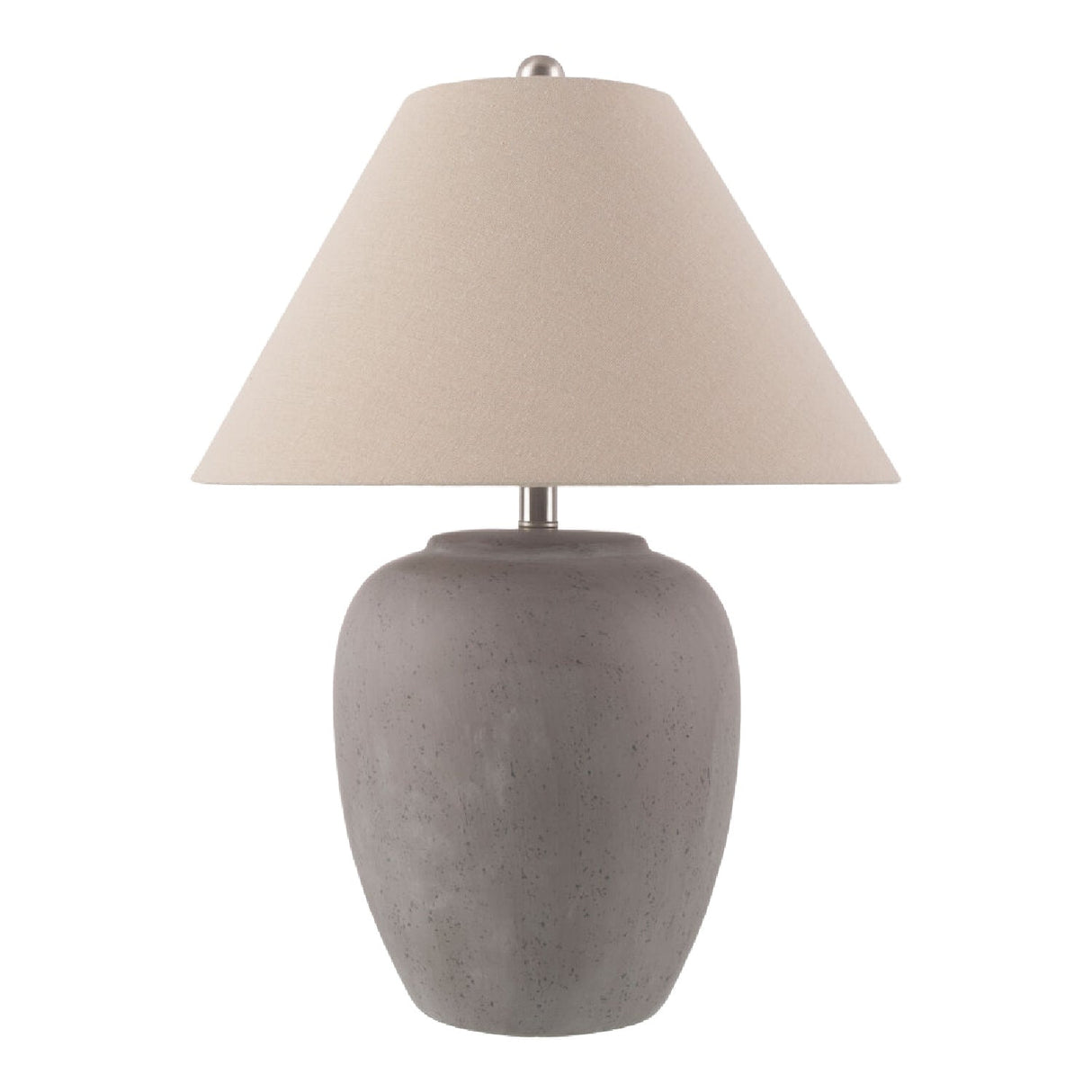 Modern European furniture - Glazed Gray Ceramic Table Lamp - www.oroa.com
