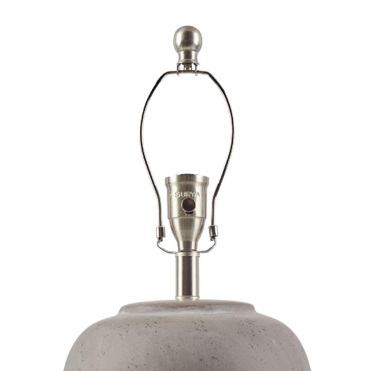 Modern European furniture - Glazed Gray Ceramic Table Lamp - www.oroa.com