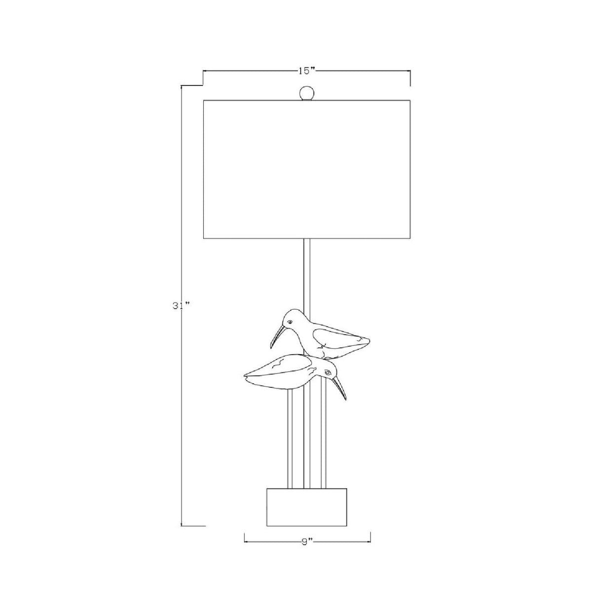 Modern European furniture - Bird Sculpture Accent Table Lamp - www.oroa.com