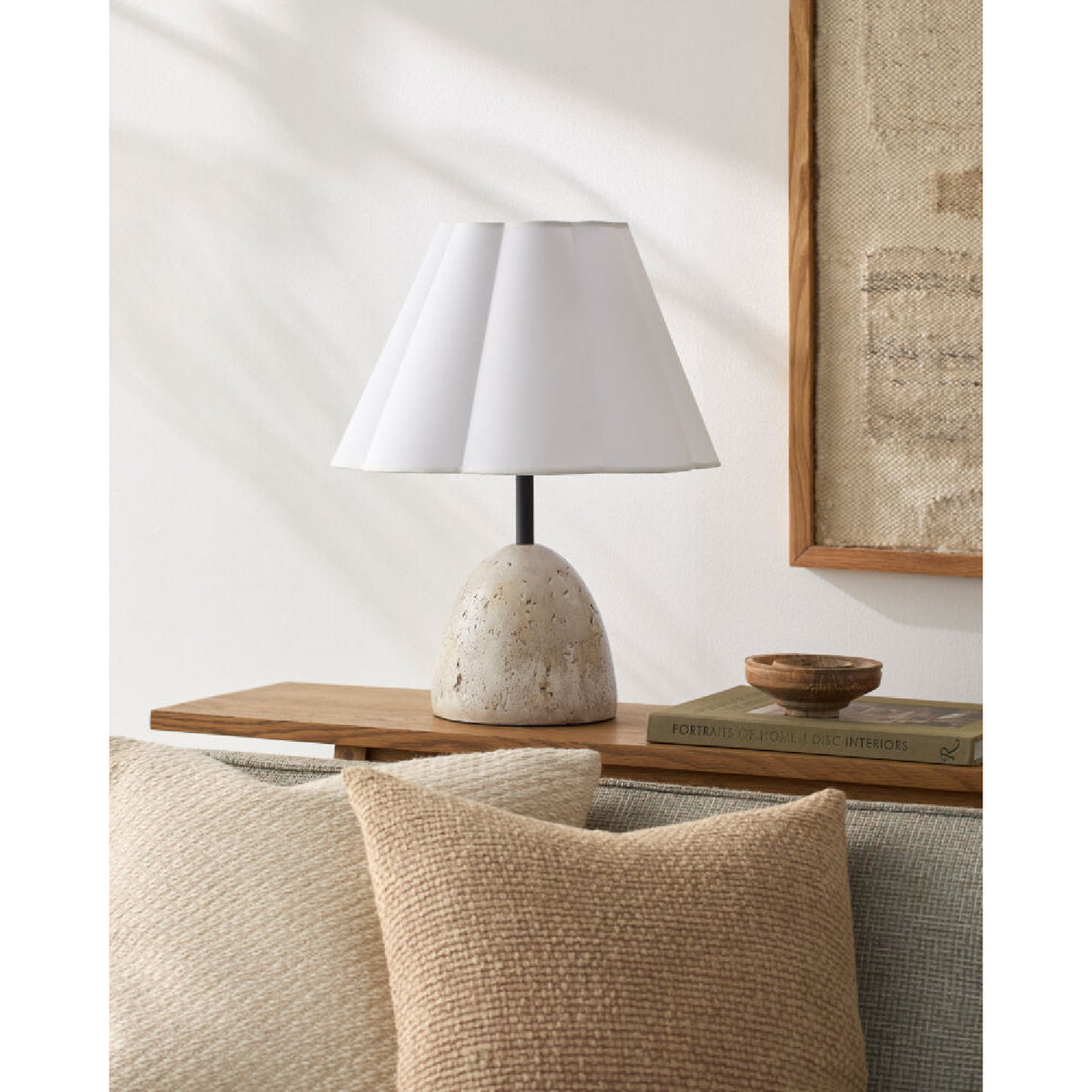 Modern European furniture - Brown Concrete Cotton Table Lamp - www.oroa.com