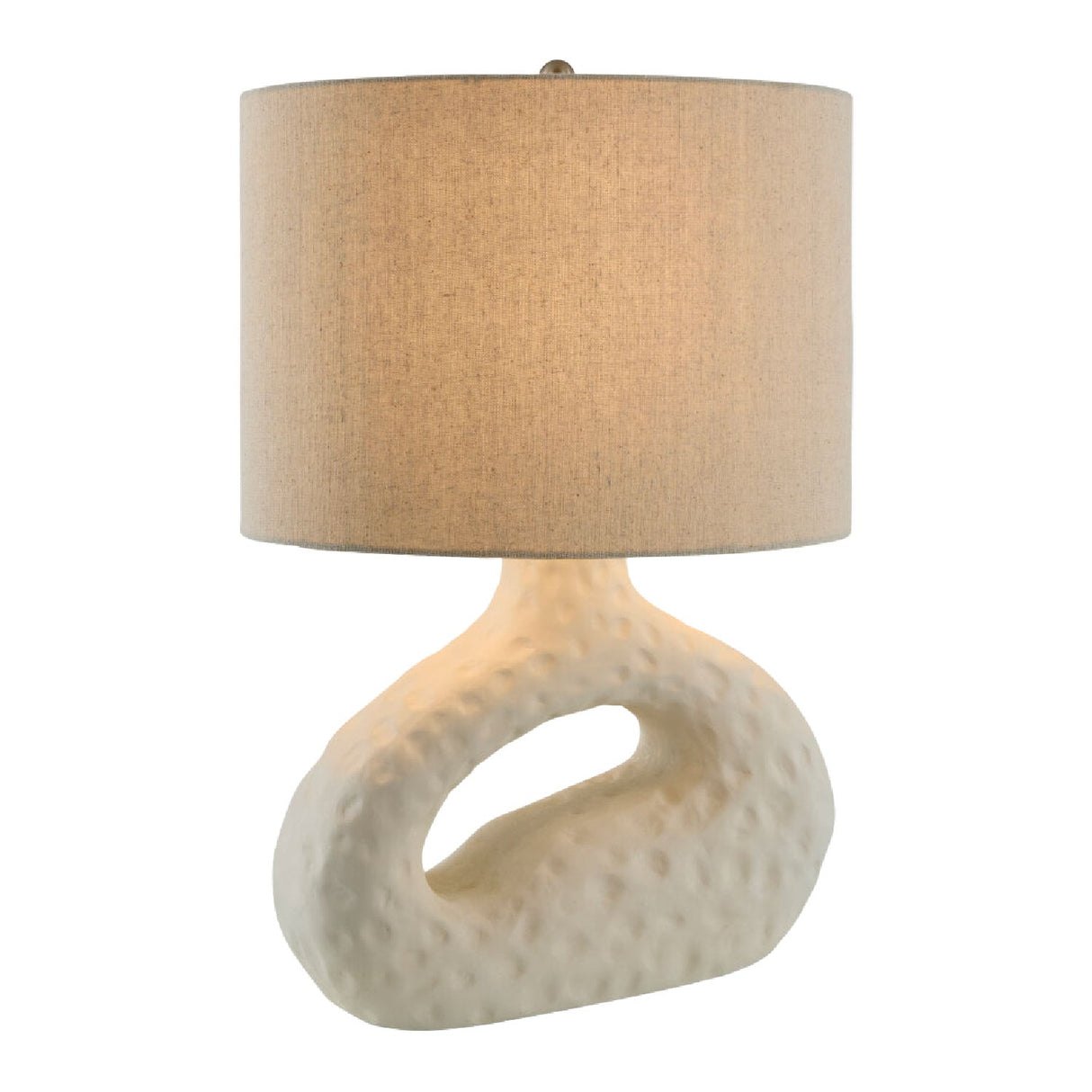 Modern European furniture - White Carved Accent Table Lamp - www.oroa.com