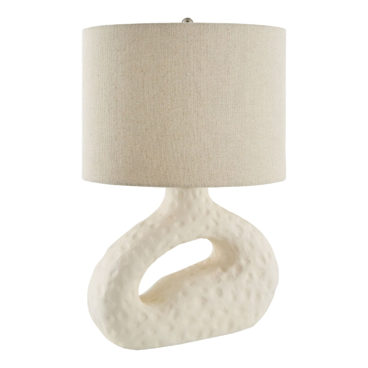 Modern European furniture - White Carved Accent Table Lamp - www.oroa.com