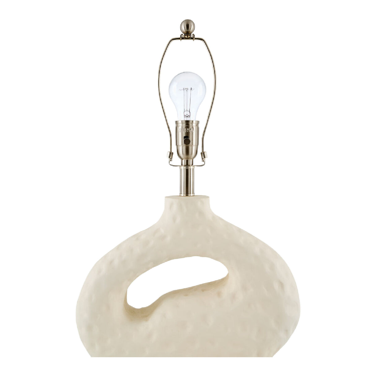 White Carved Accent Table Lamp | Oroa.com