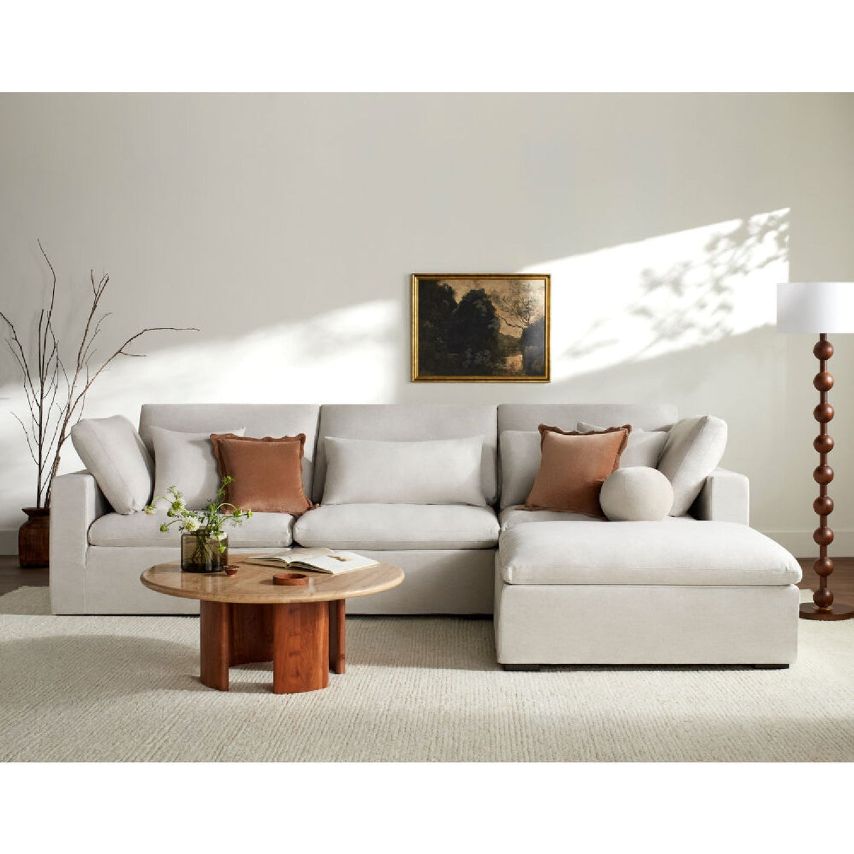 Modern European furniture - Wood Veneer Accent Floor Lamp - www.oroa.com
