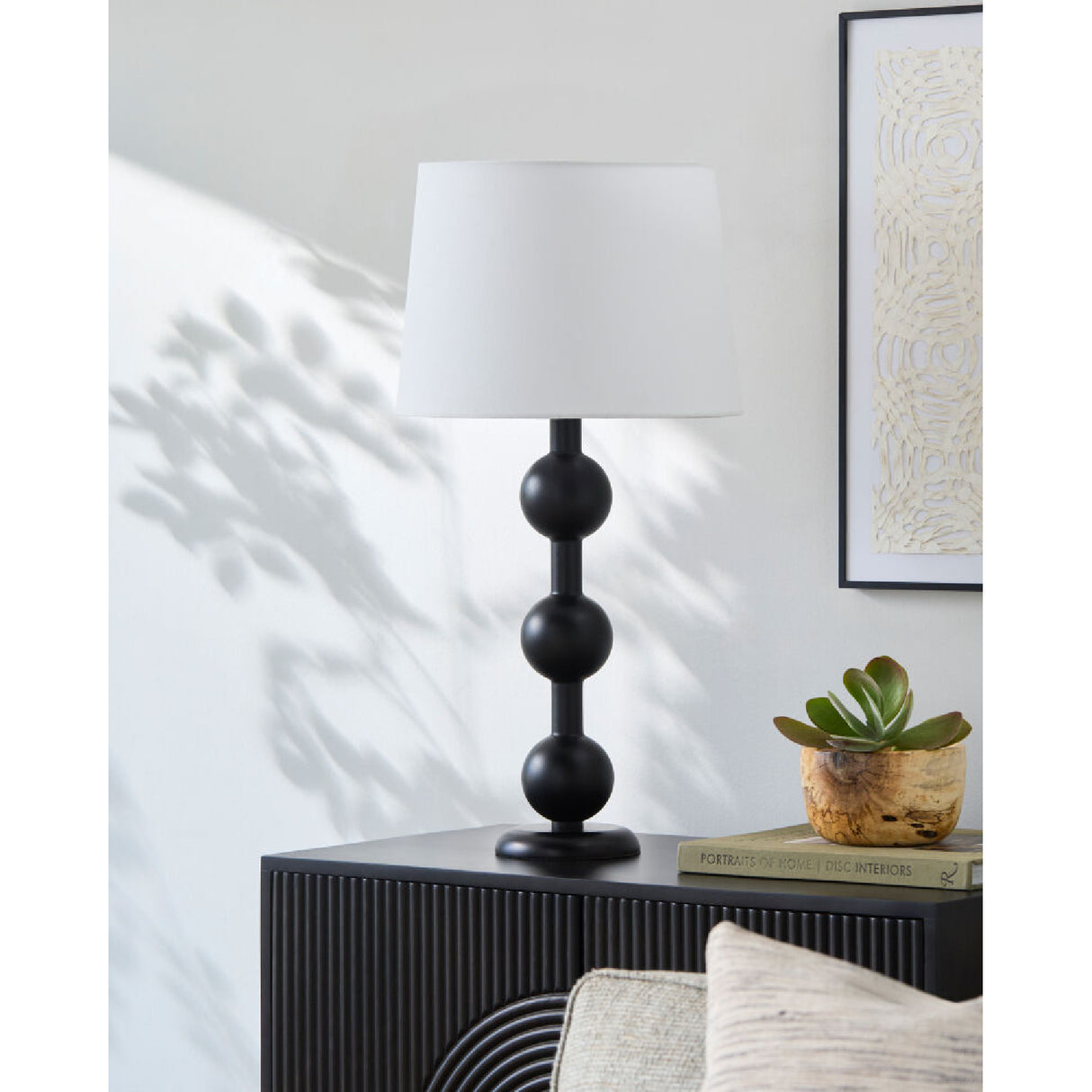 Modern European furniture - Triple Orb Rubberwood Table Lamp - www.oroa.com | Oroa.com