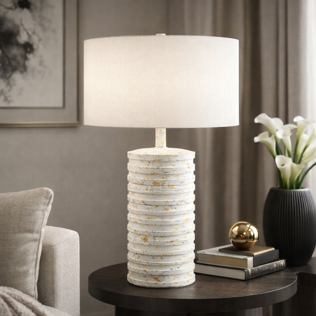 Modern European furniture - Painted Accent Table Lamp - www.oroa.com