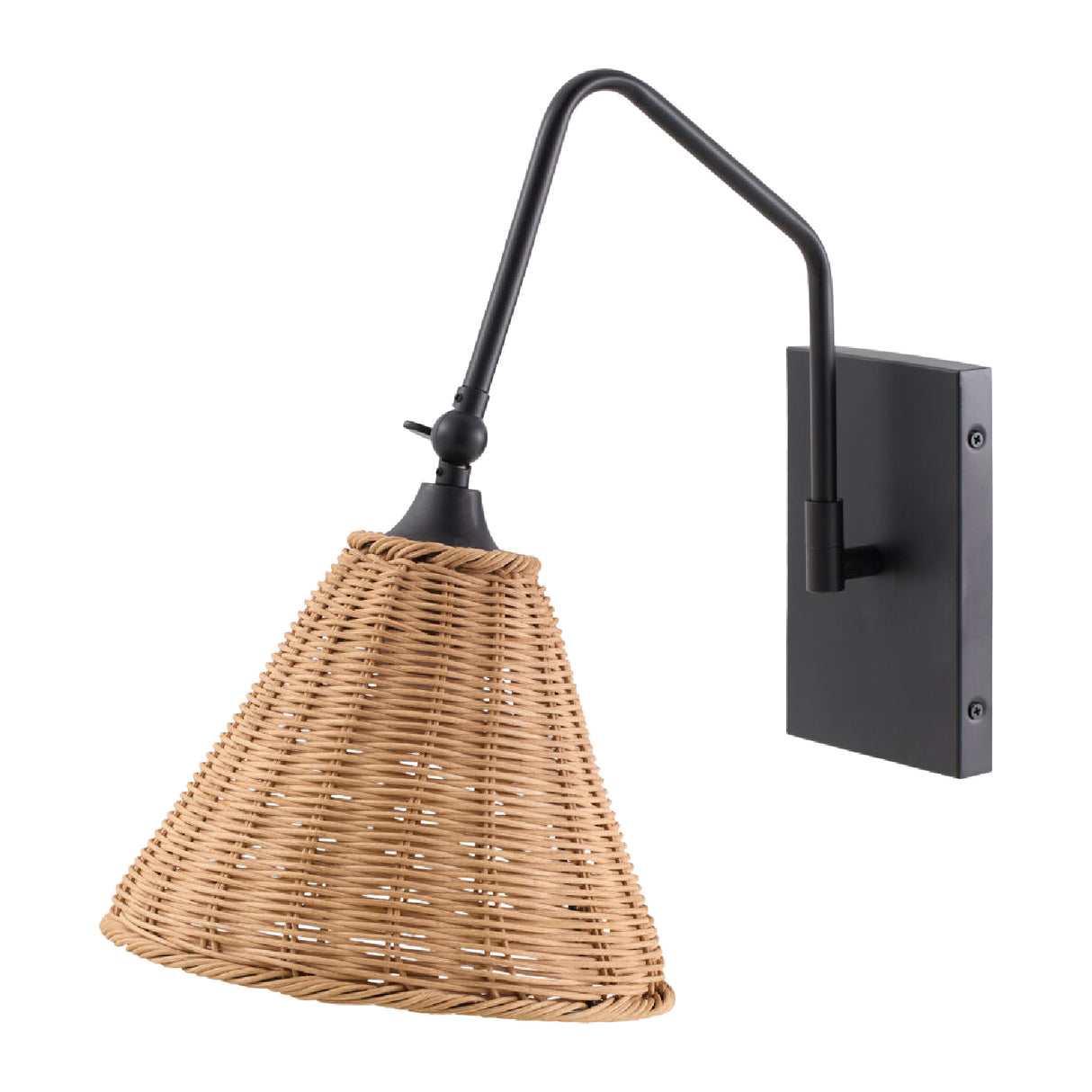 Modern European furniture - Conical Rattan Wall Lamp - www.oroa.com