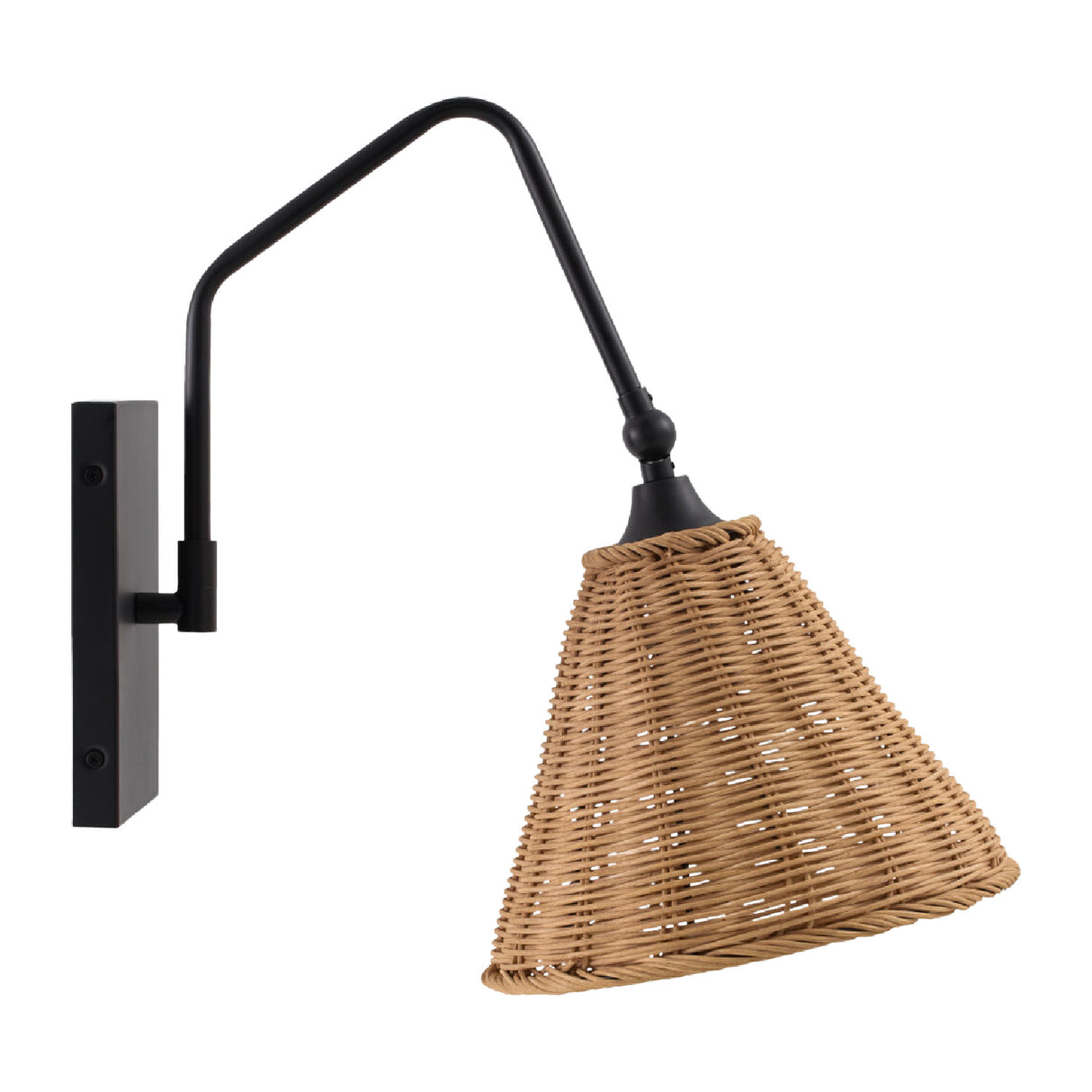 Modern European furniture - Conical Rattan Wall Lamp - www.oroa.com
