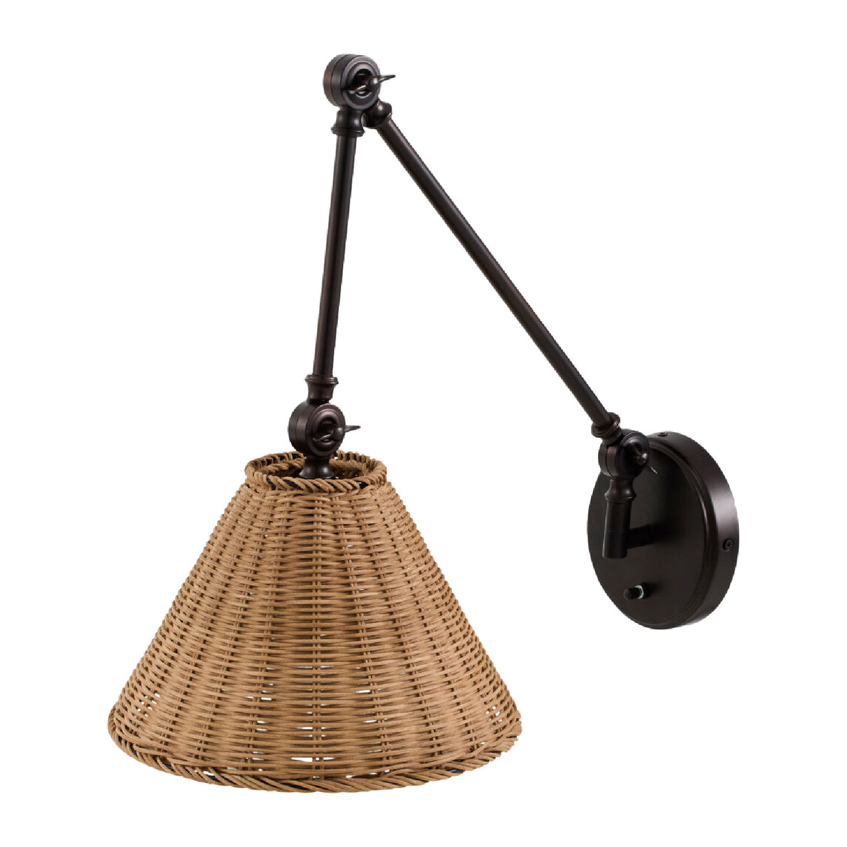 Modern European furniture - Rattan Adjustable-Arm Wall Lamp - www.oroa.com