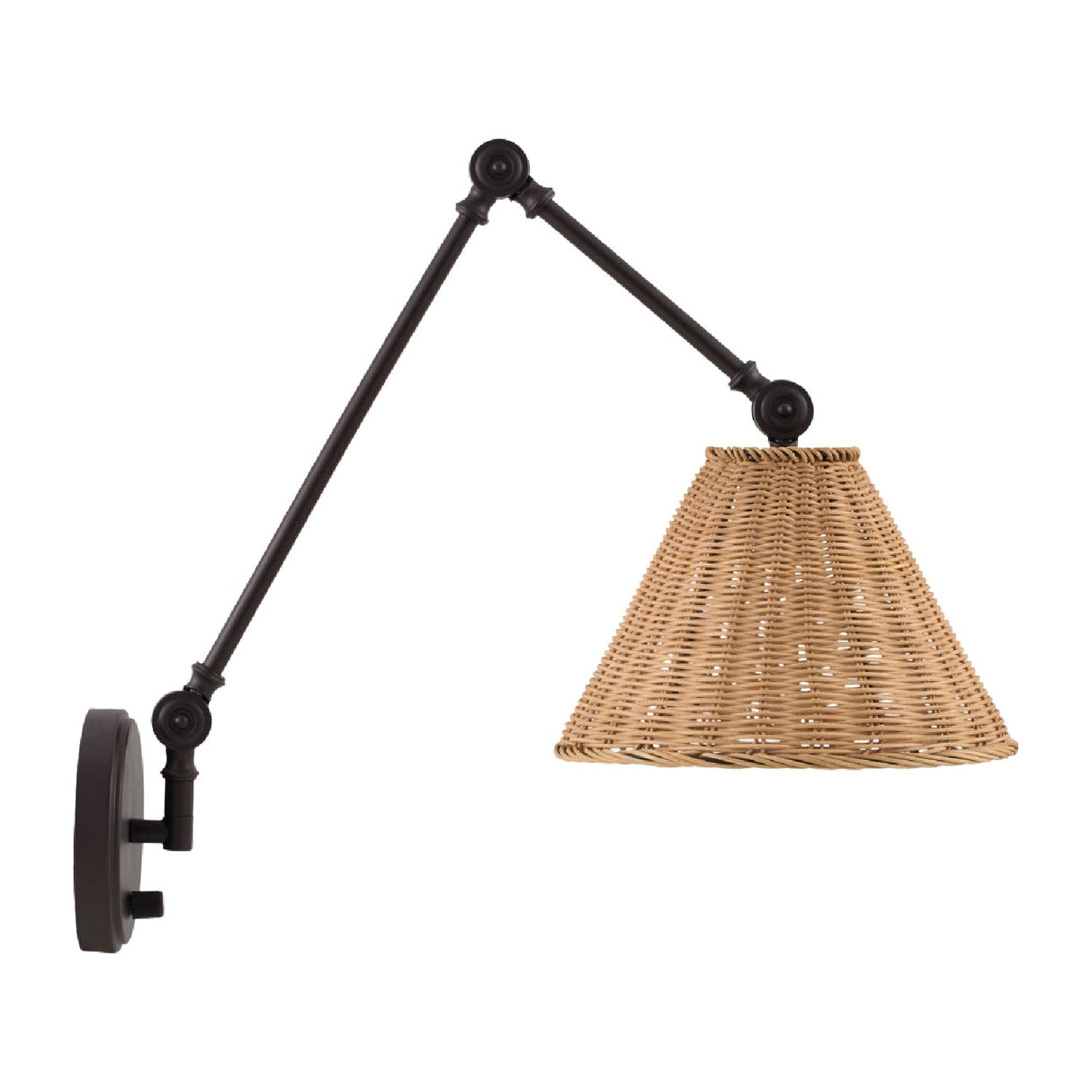 Modern European furniture - Rattan Adjustable-Arm Wall Lamp - www.oroa.com