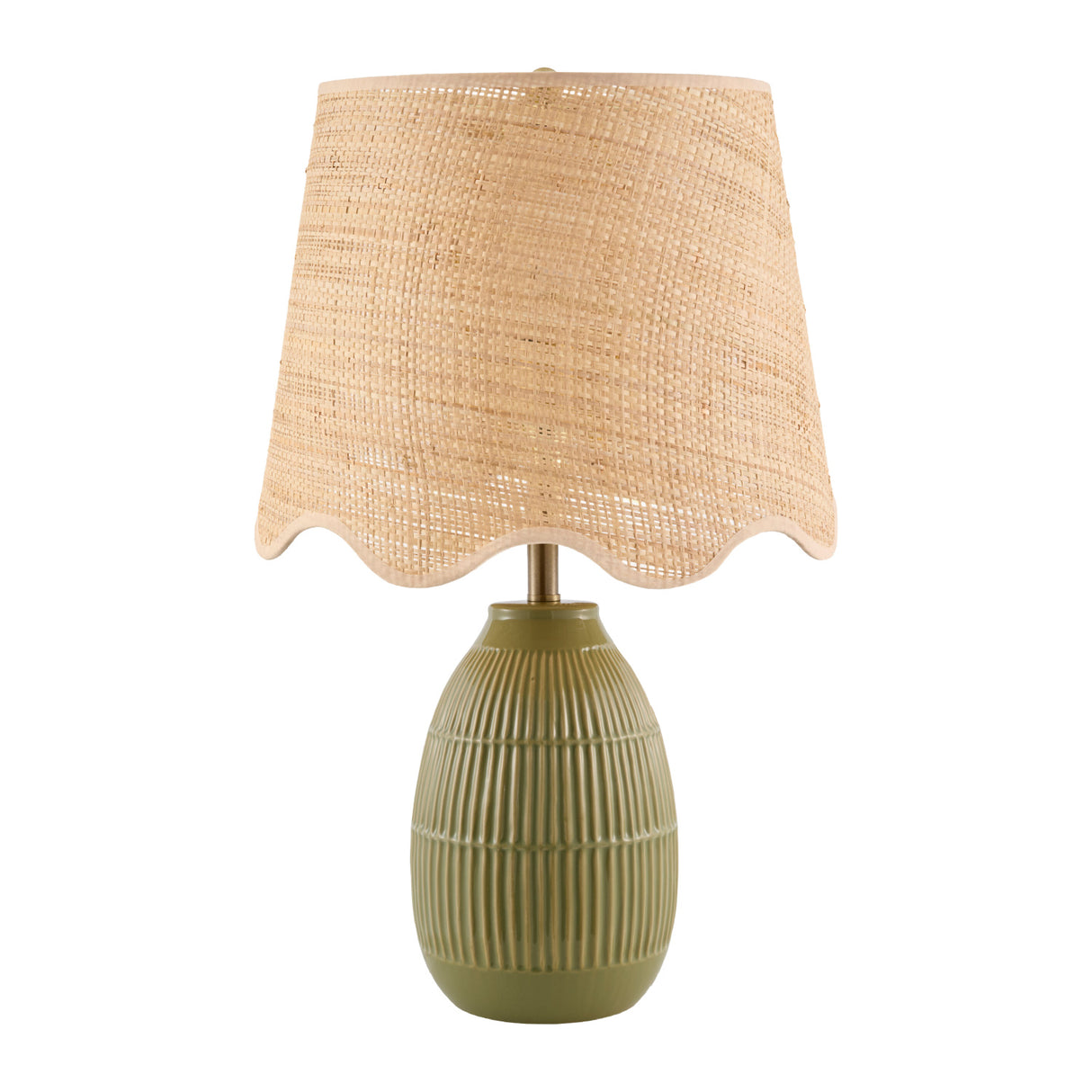 Modern European furniture - Scalloped Beige Jute Table Lamp - www.oroa.com