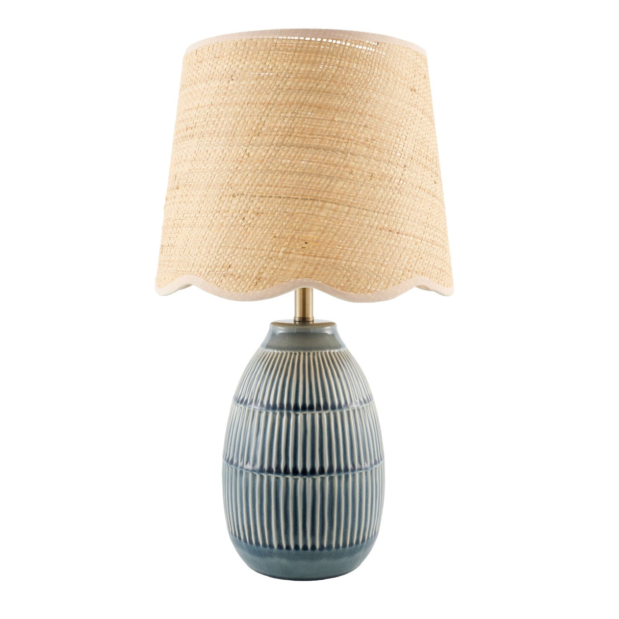 Modern European furniture - Scalloped Beige Jute Table Lamp - www.oroa.com