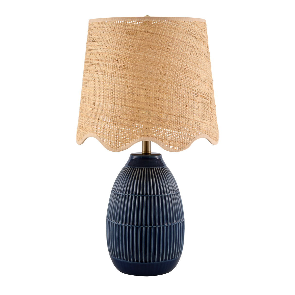 Modern European furniture - Scalloped Beige Jute Table Lamp - www.oroa.com
