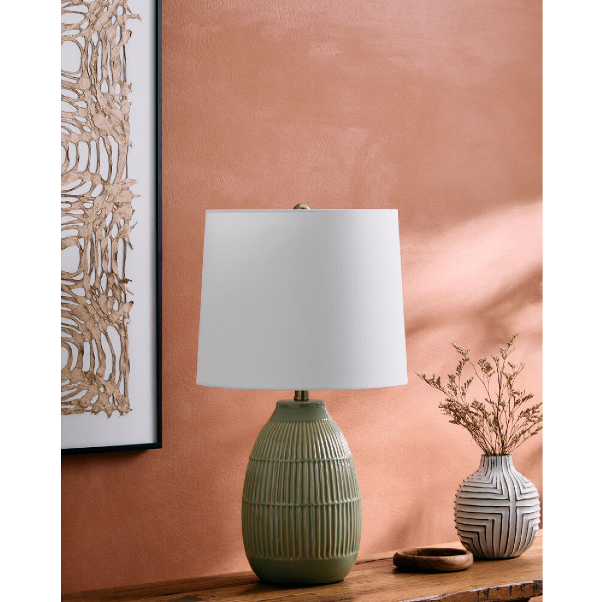 Modern European furniture - High Gloss Ceramic Table Lamp - www.oroa.com