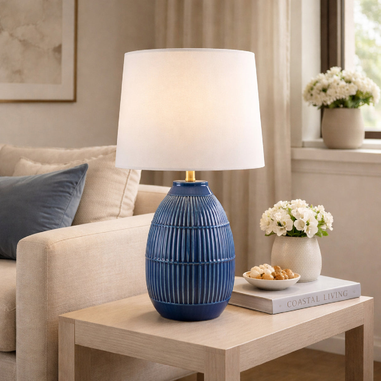Modern European furniture - High Gloss Ceramic Table Lamp - www.oroa.com