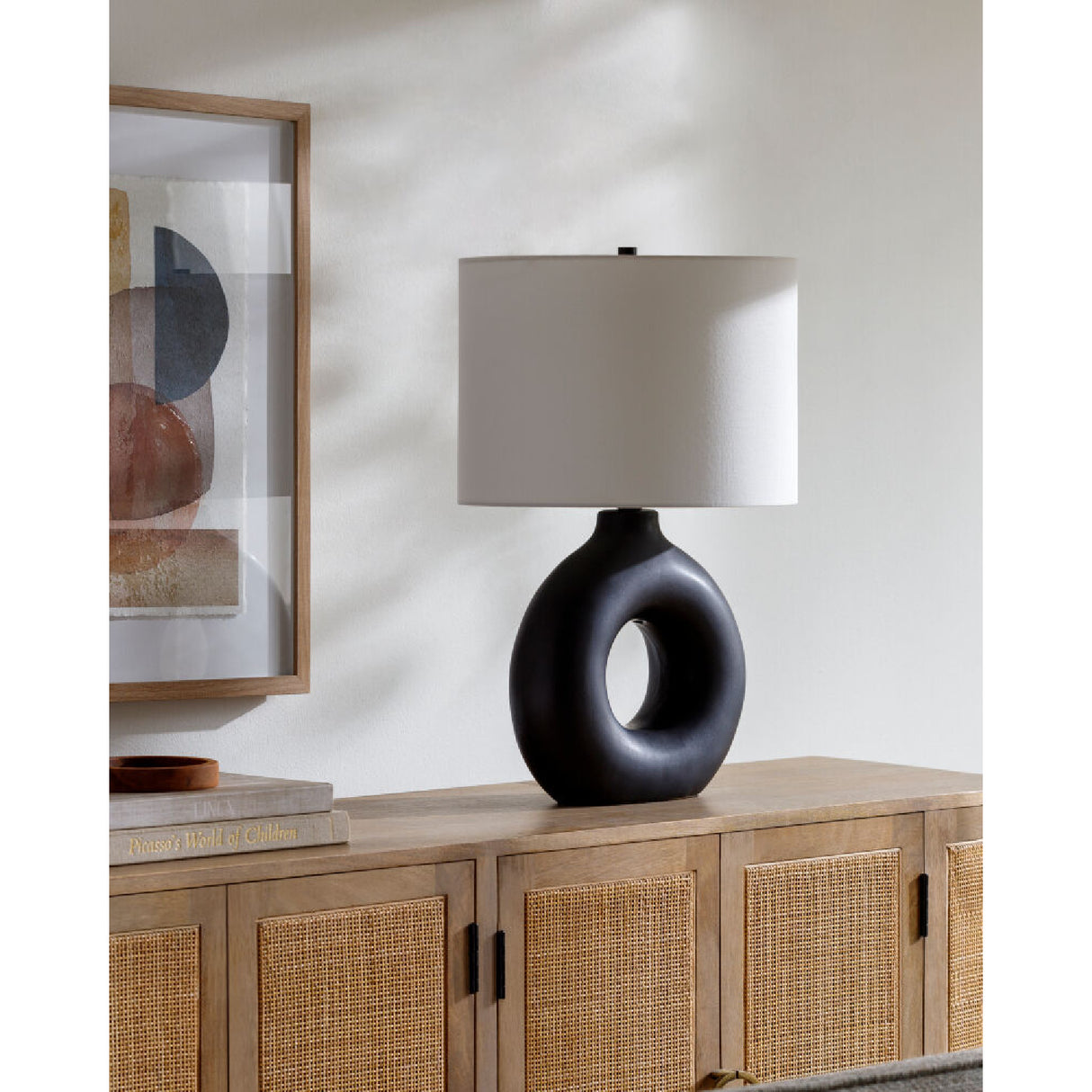 Modern European furniture - Ceramic Ring Accent Table Lamp - www.oroa.com