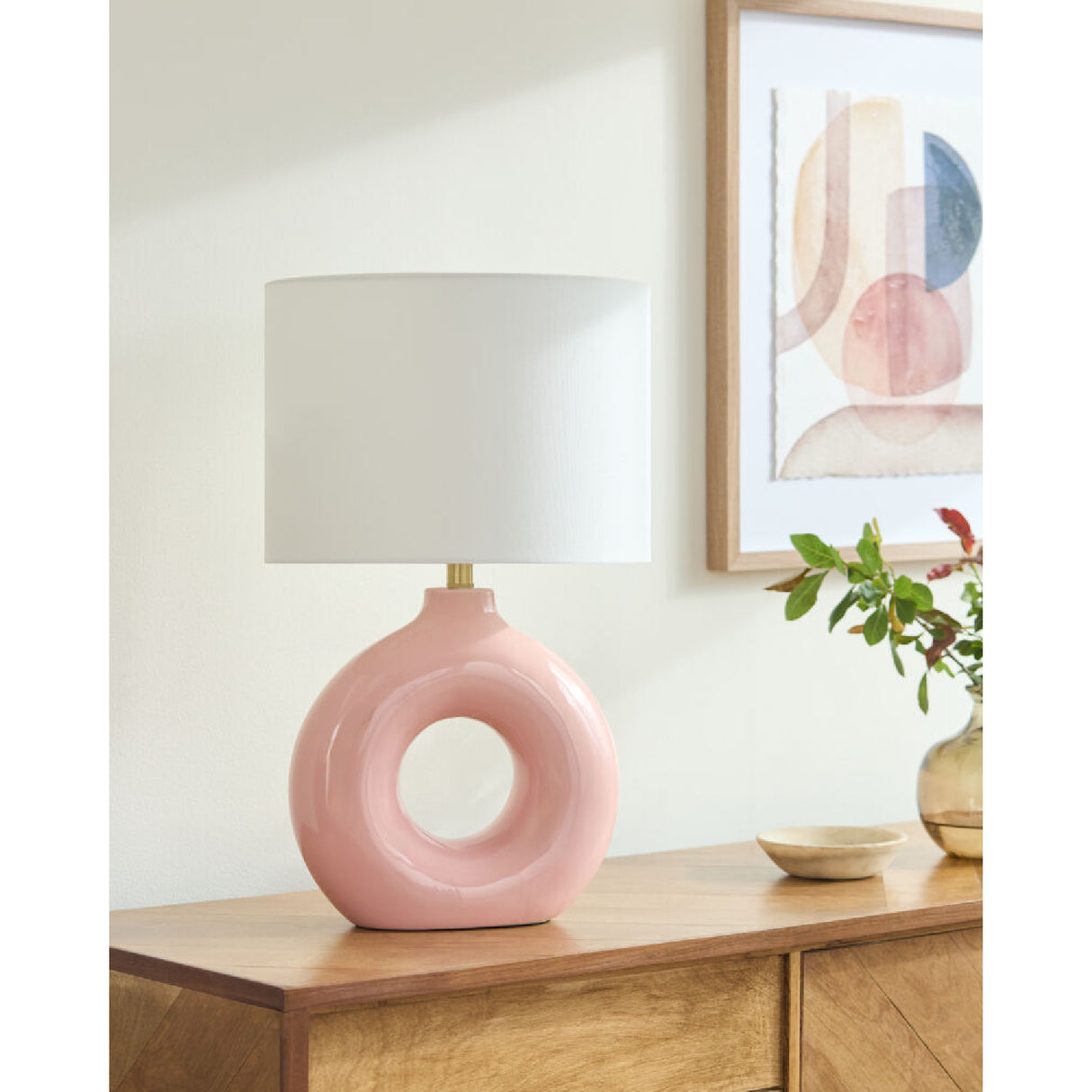 Modern European furniture - Ceramic Ring Accent Table Lamp - www.oroa.com