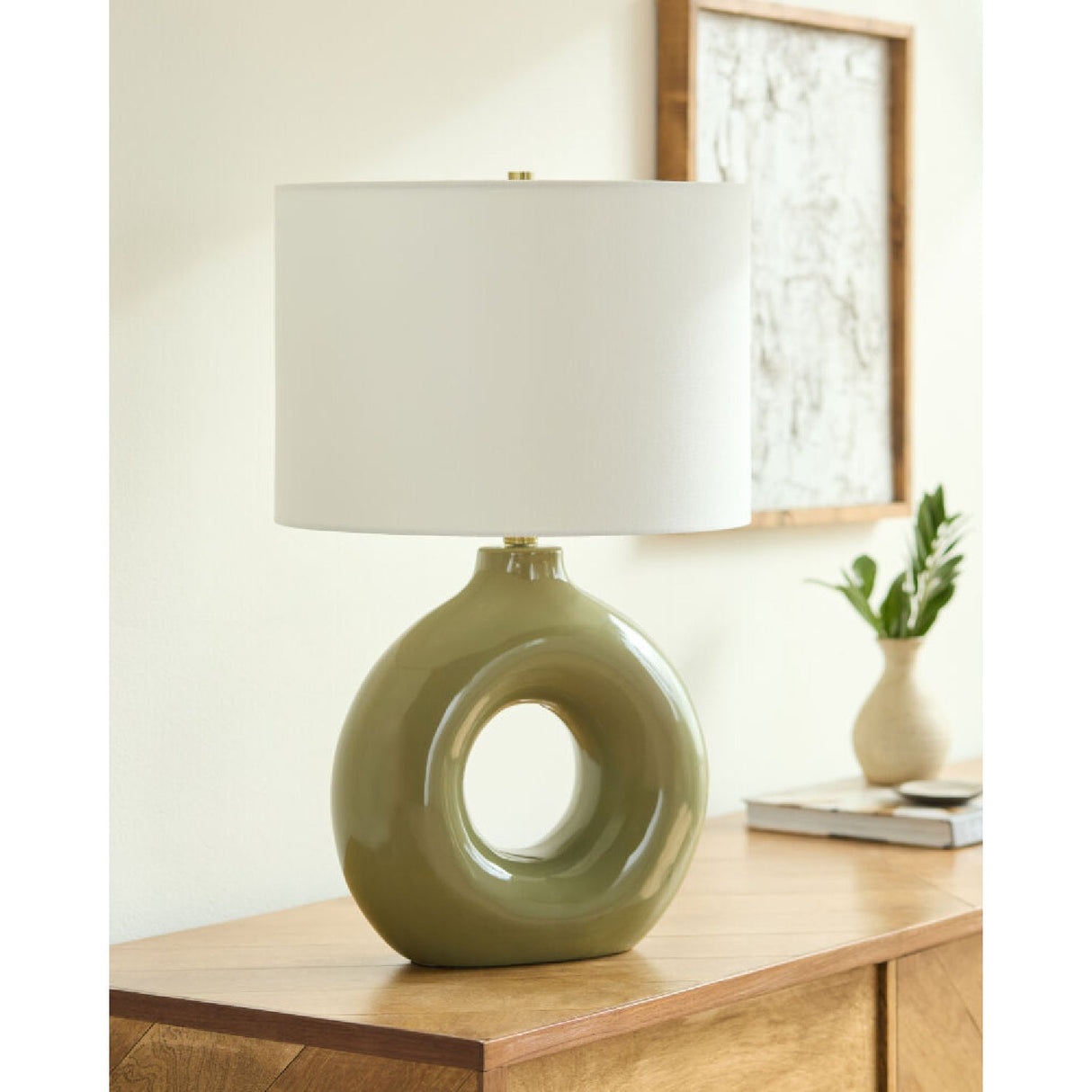 Modern European furniture - Ceramic Ring Accent Table Lamp - www.oroa.com