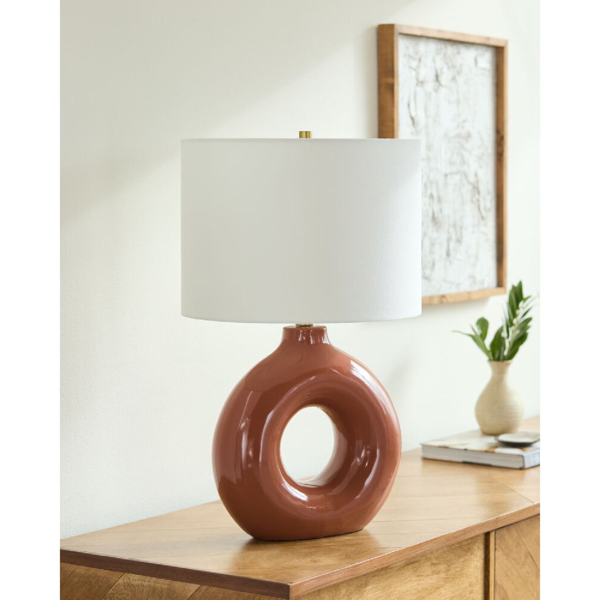Modern European furniture - Ceramic Ring Accent Table Lamp - www.oroa.com