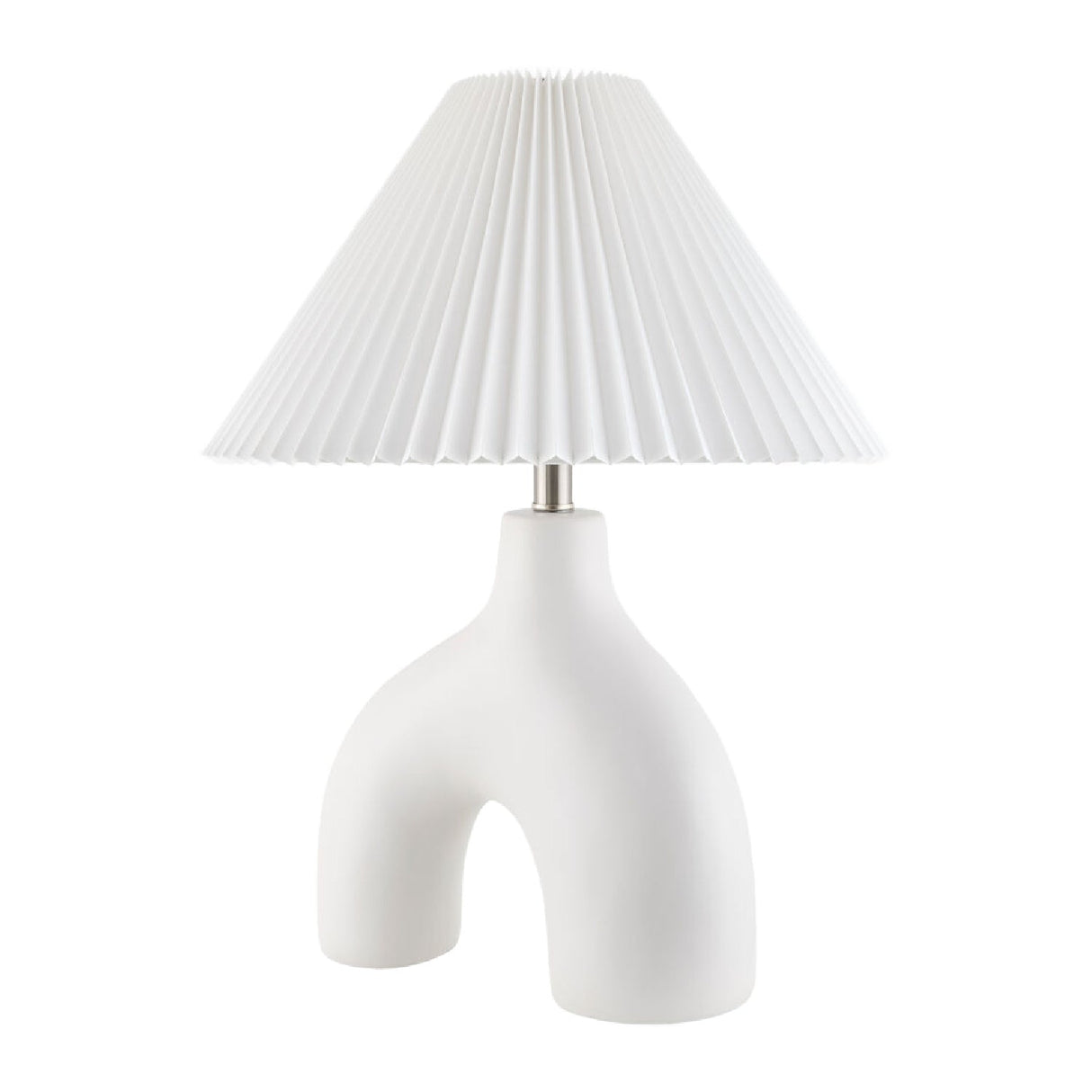 Modern European furniture - Pleated Fabric Arched Table Lamp - www.oroa.com