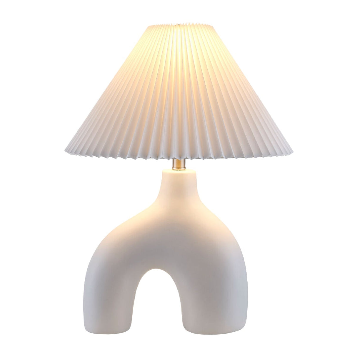 Modern European furniture - Pleated Fabric Arched Table Lamp - www.oroa.com