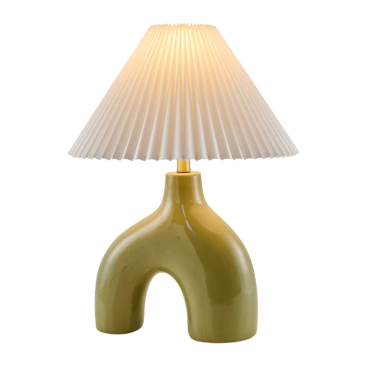 Modern European furniture - Pleated Fabric Arched Table Lamp - www.oroa.com