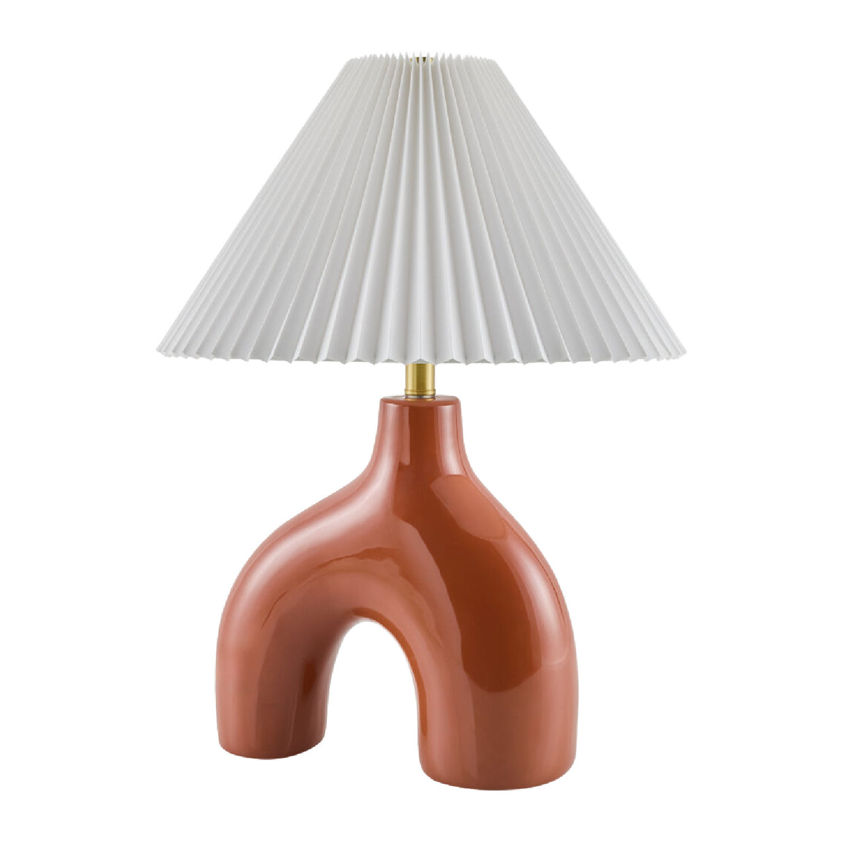 Modern European furniture - Pleated Fabric Arched Table Lamp - www.oroa.com