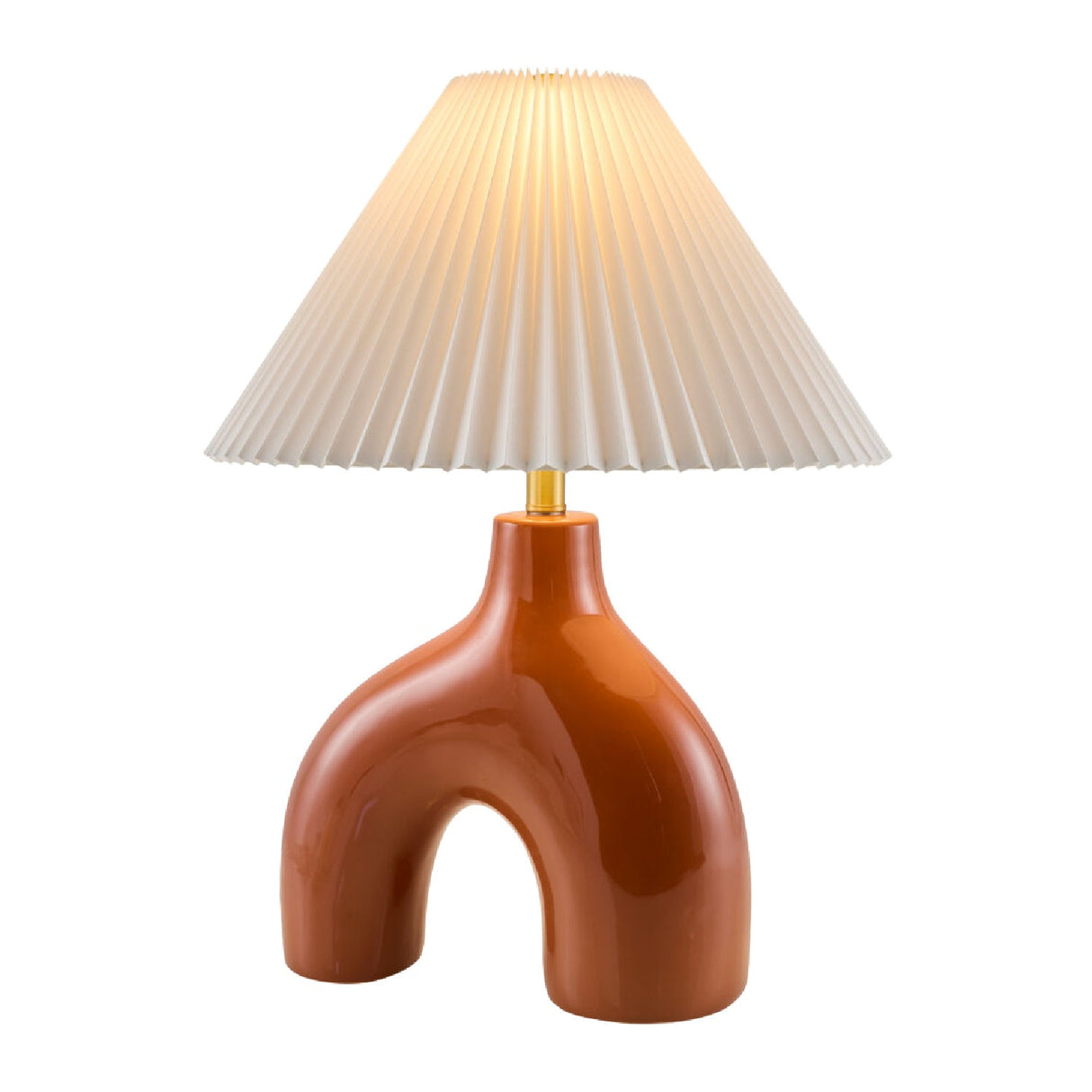 Modern European furniture - Pleated Fabric Arched Table Lamp - www.oroa.com