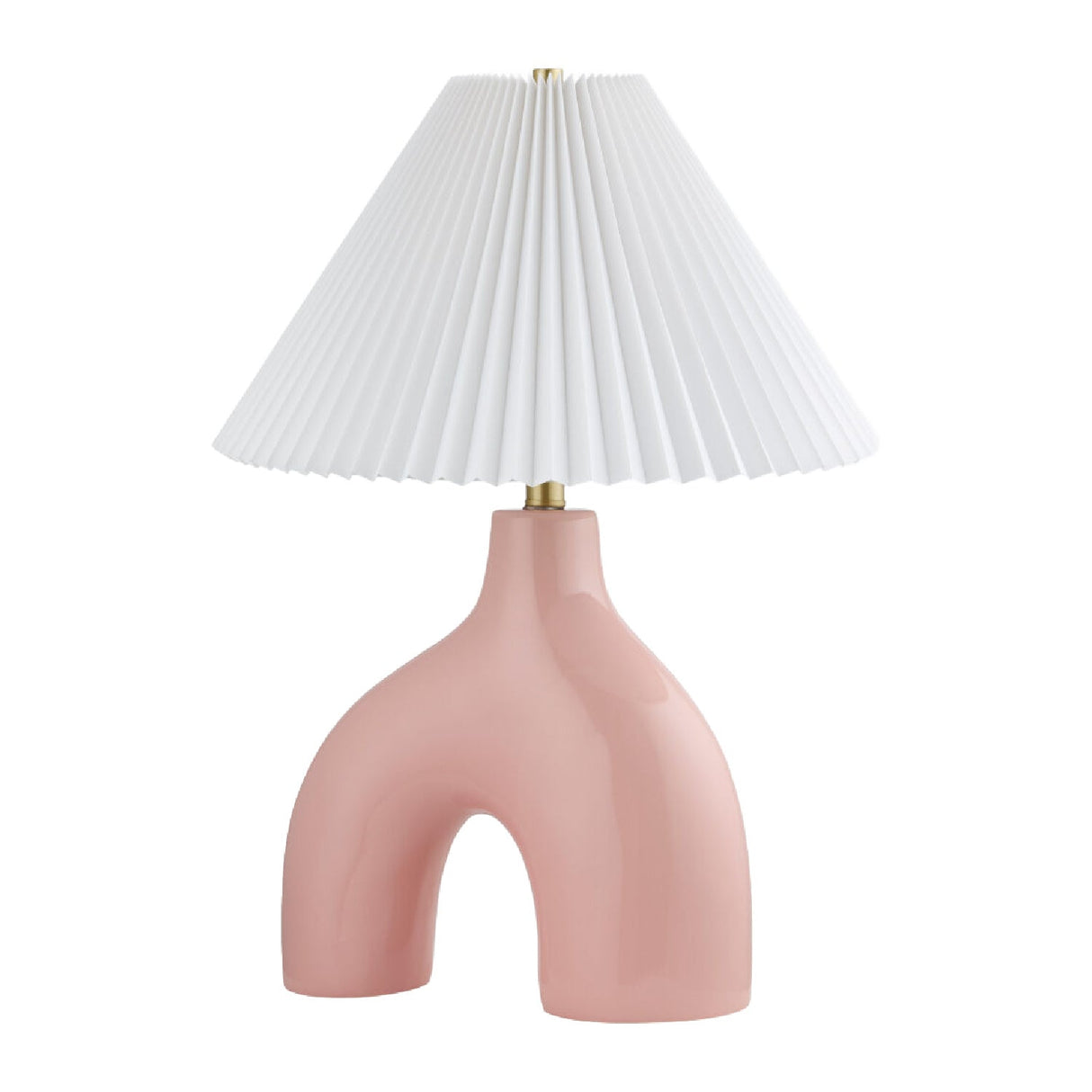 Modern European furniture - Pleated Fabric Arched Table Lamp - www.oroa.com