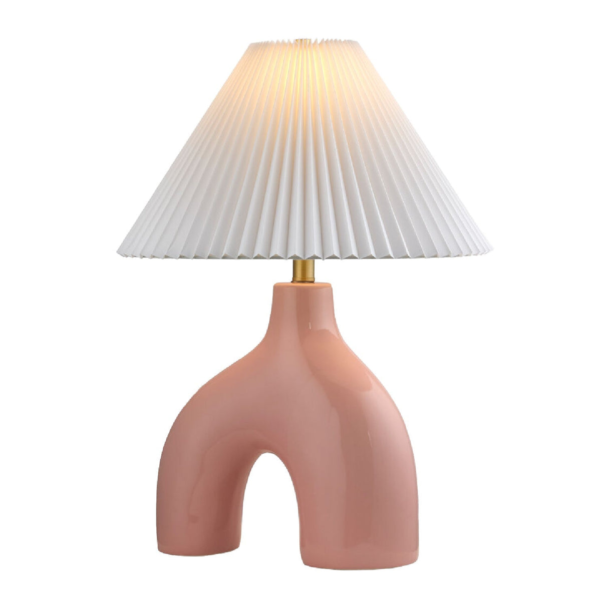 Modern European furniture - Pleated Fabric Arched Table Lamp - www.oroa.com