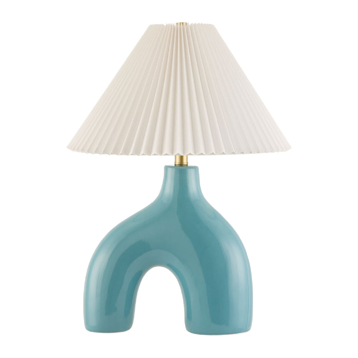 Modern European furniture - Pleated Fabric Arched Table Lamp - www.oroa.com