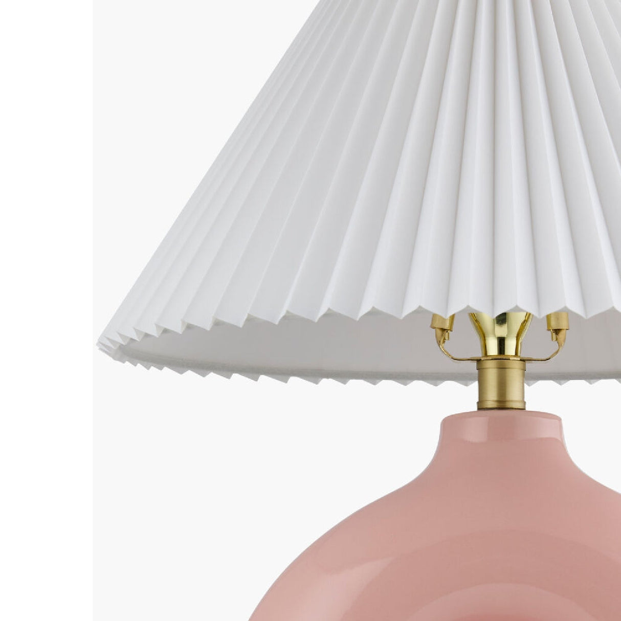 Modern European furniture - Pleated White Fabric Table Lamp - www.oroa.com