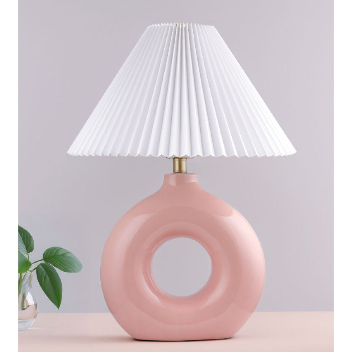 Modern European furniture - Pleated White Fabric Table Lamp - www.oroa.com