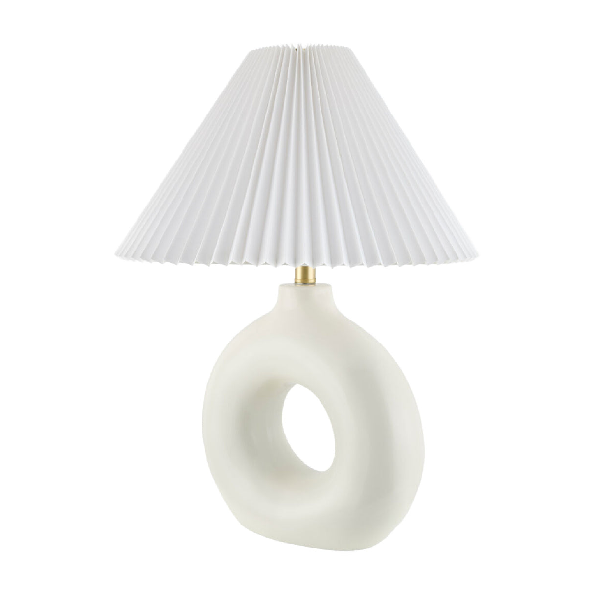Modern European furniture - Pleated White Fabric Table Lamp - www.oroa.com