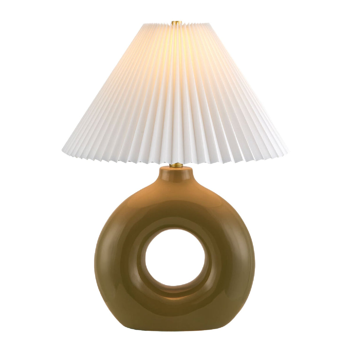 Modern European furniture - Pleated White Fabric Table Lamp - www.oroa.com