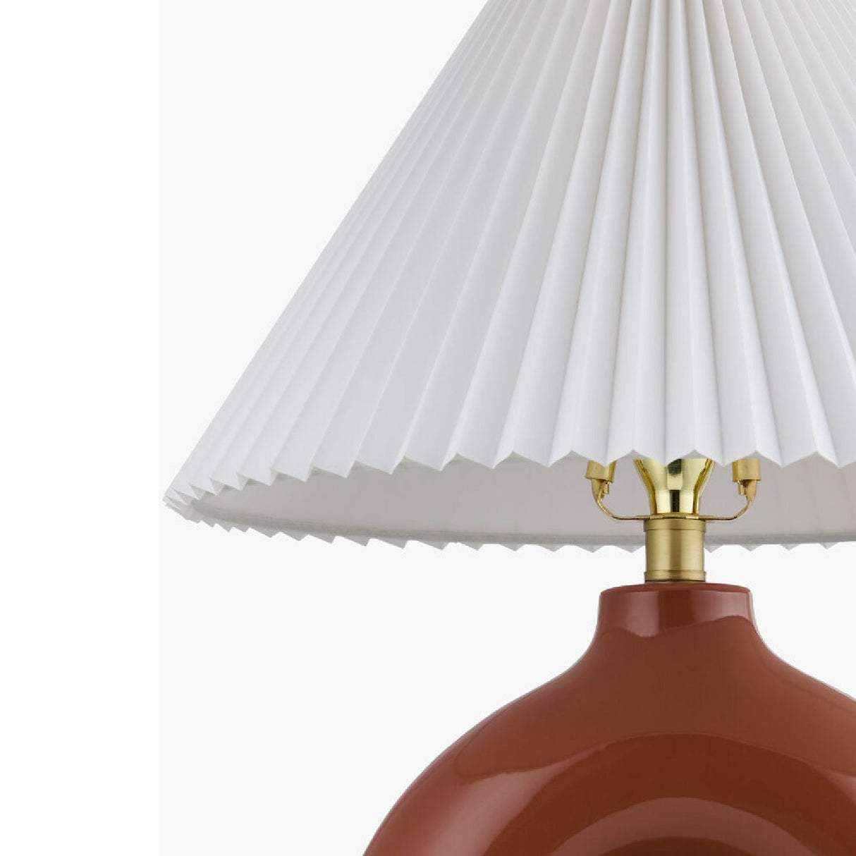Modern European furniture - Pleated White Fabric Table Lamp - www.oroa.com
