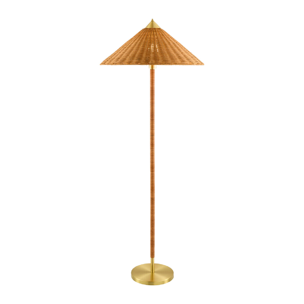 Modern European furniture - Conical Rattan Accent Floor Lamp - www.oroa.com