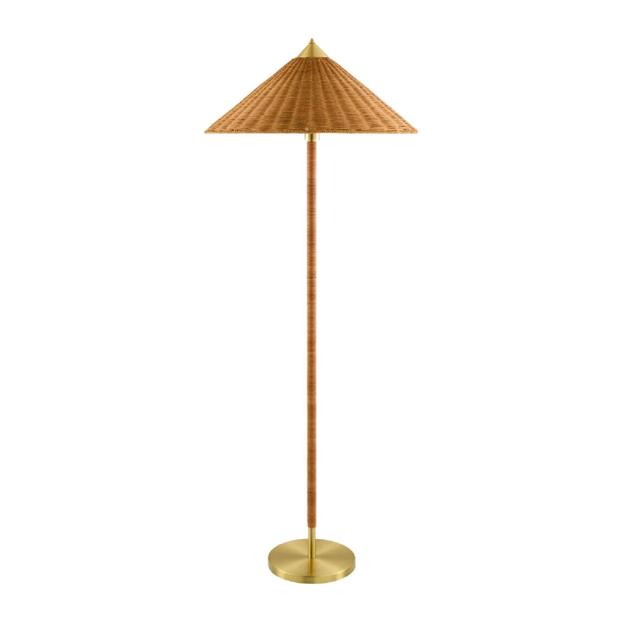Modern European furniture - Conical Rattan Accent Floor Lamp - www.oroa.com