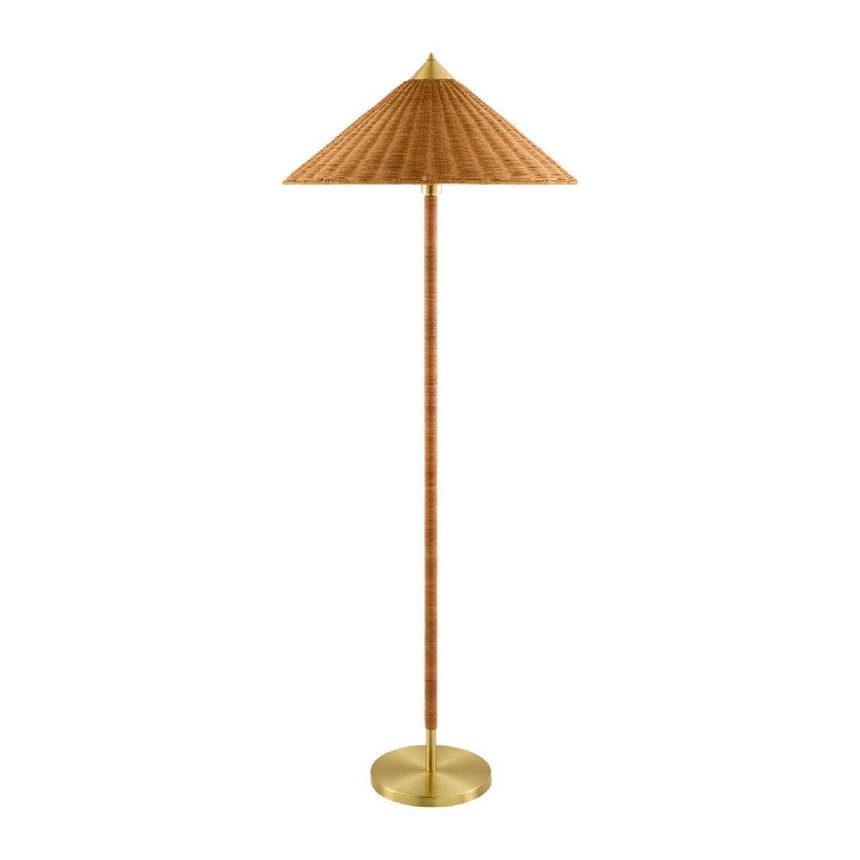 Modern European furniture - Conical Rattan Accent Floor Lamp - www.oroa.com