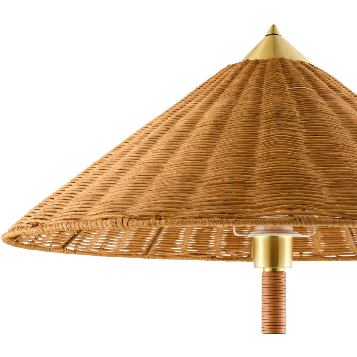 Modern European furniture - Conical Rattan Accent Floor Lamp - www.oroa.com