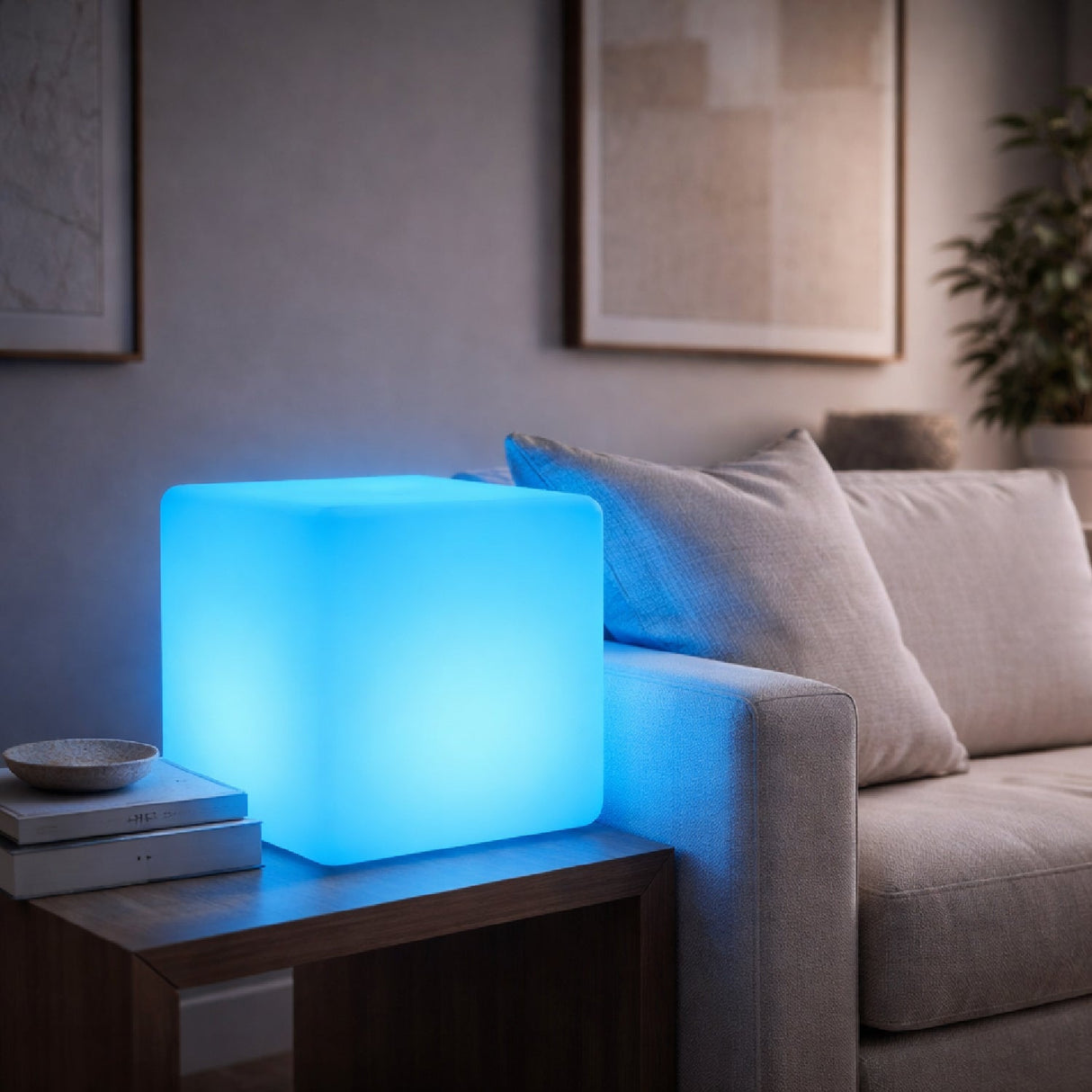 Modern European furniture - White Cube Outdoor Table Lamp - www.oroa.com
