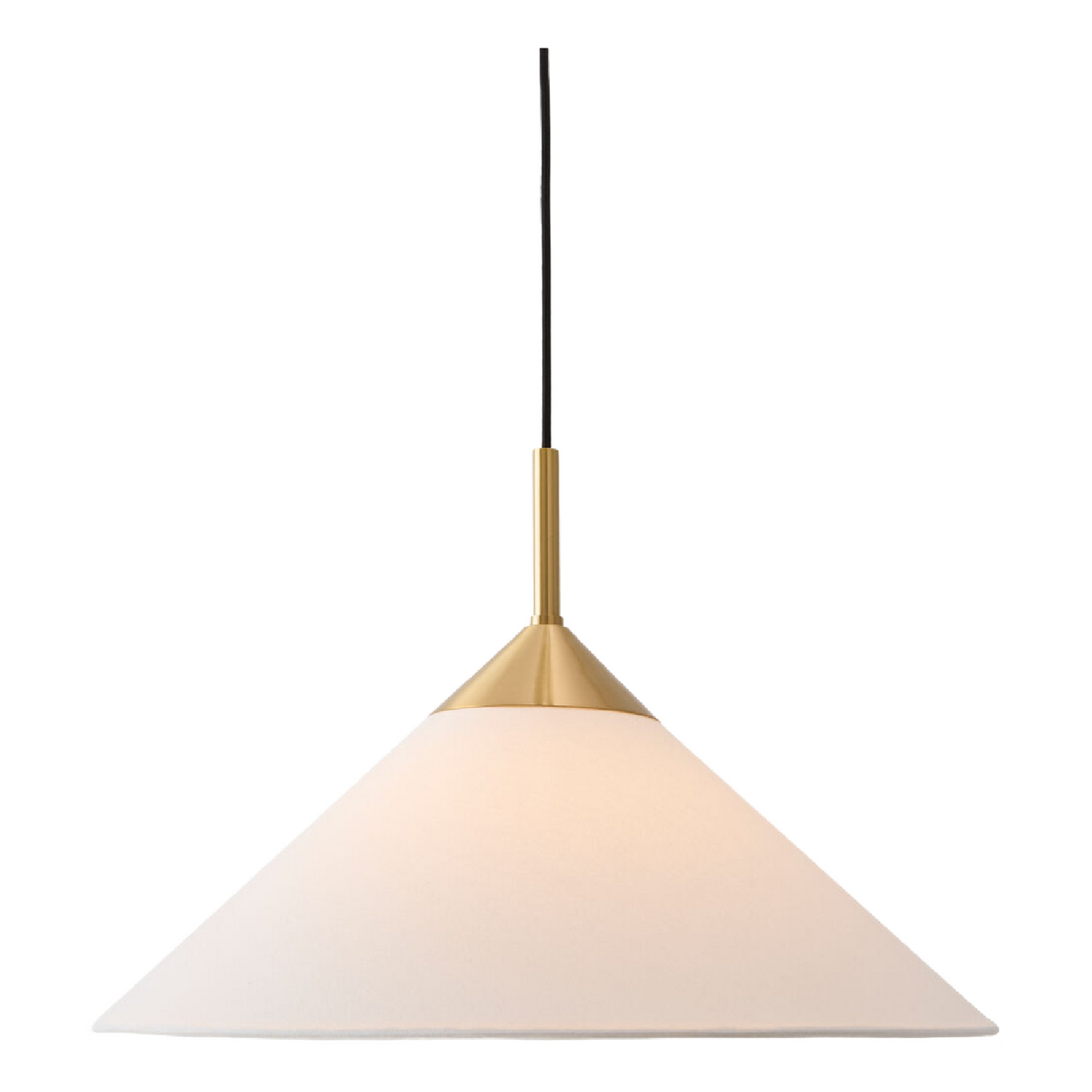 White Linen Conical Pendant Lamp | Oroa.com