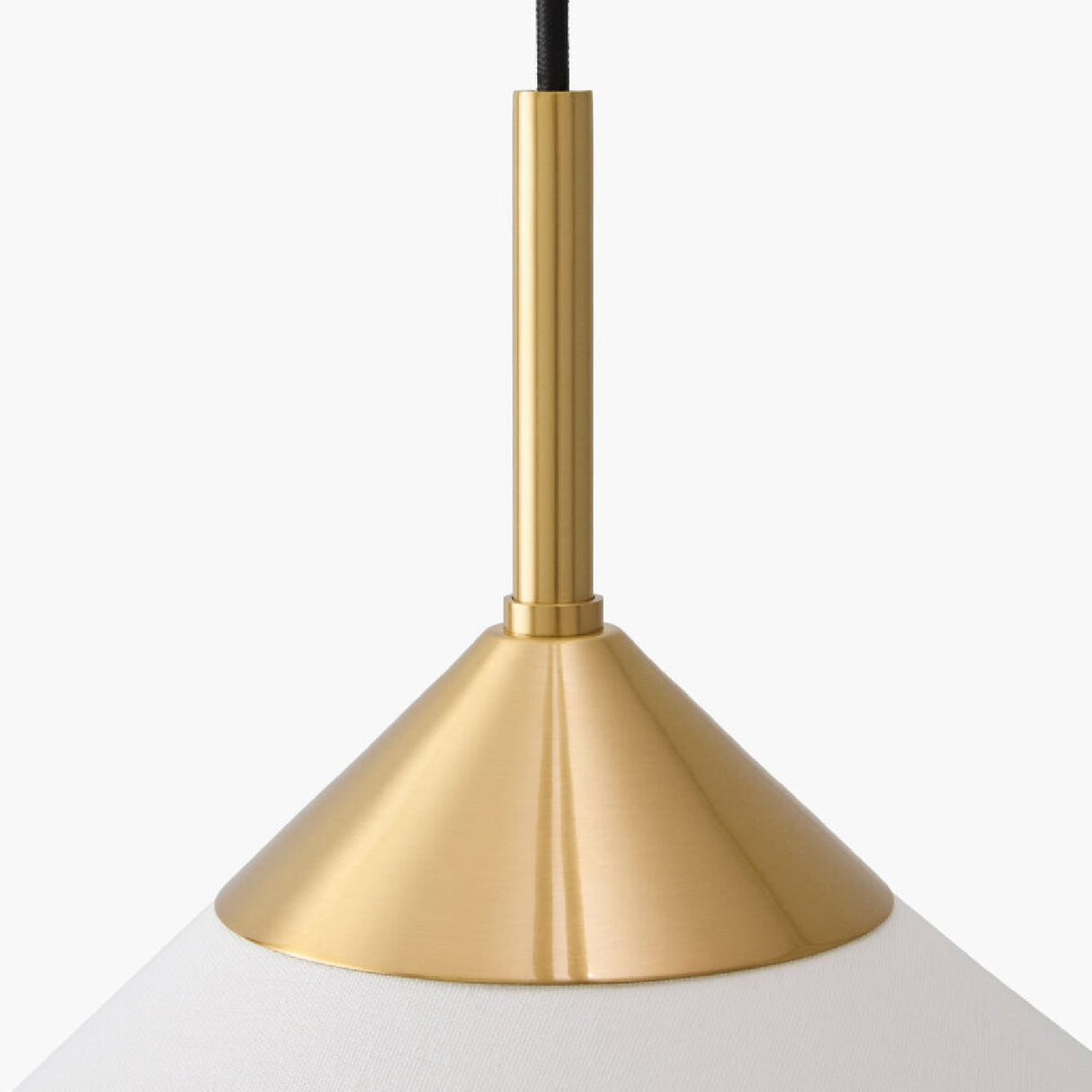 Modern European furniture - White Linen Conical Pendant Lamp - www.oroa.com