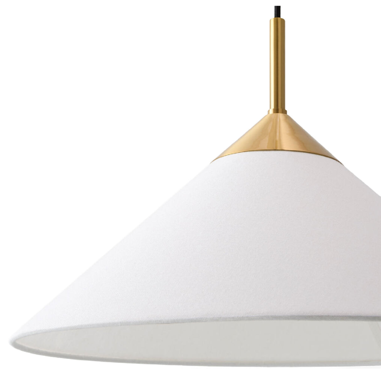 White Linen Conical Pendant Lamp | Oroa.com