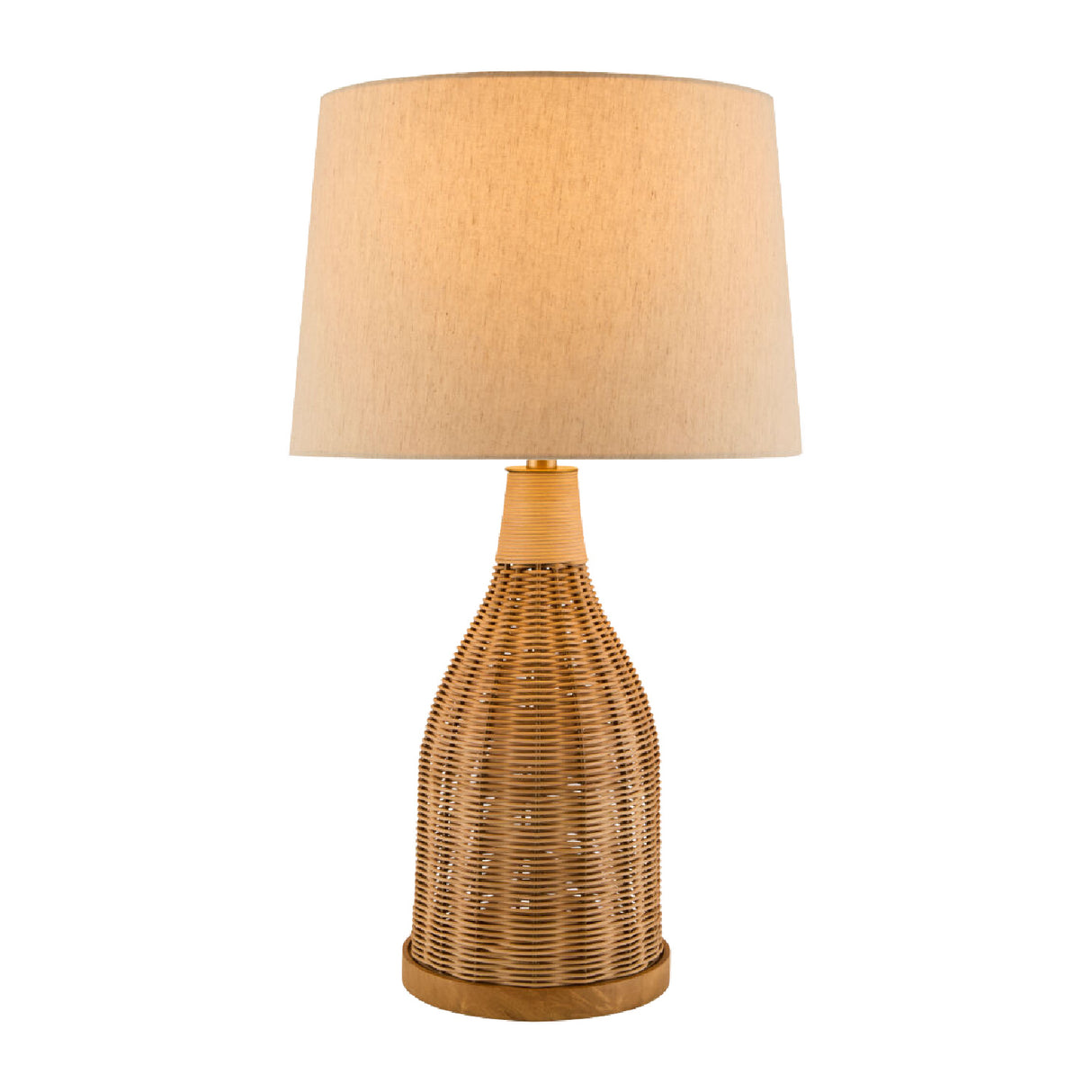 Modern European furniture - White Cotton Rattan Table Lamp - www.oroa.com | Oroa.com