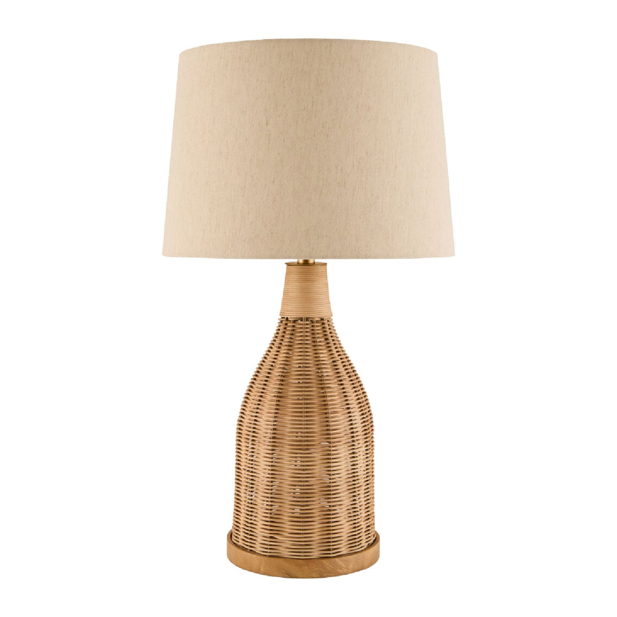 Modern European furniture - White Cotton Rattan Table Lamp - www.oroa.com