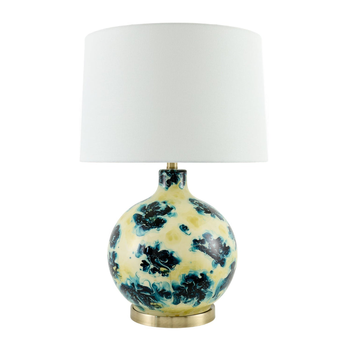 Modern European furniture - Round Painted Glass Tabe Lamp - www.oroa.com