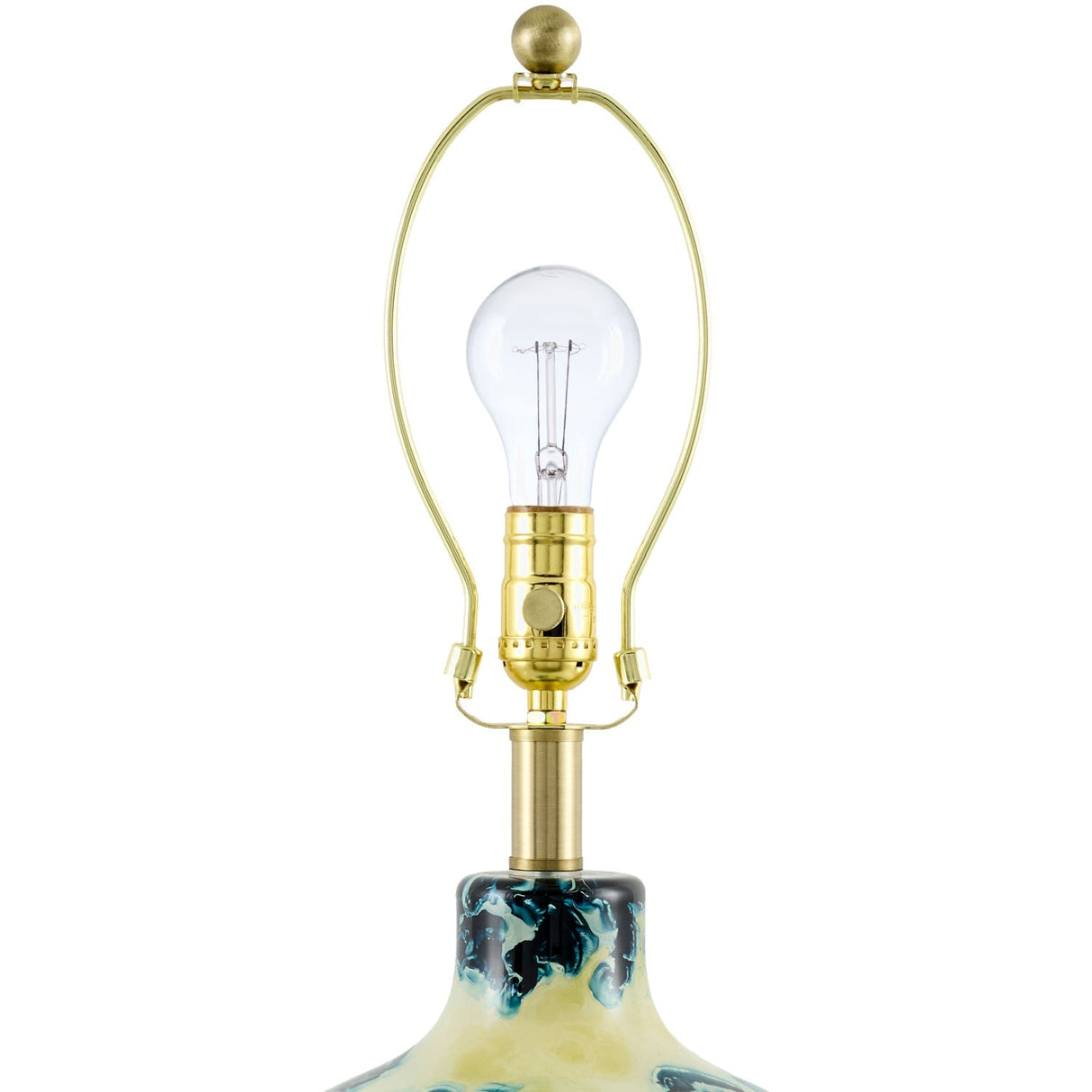 Modern European furniture - Round Painted Glass Tabe Lamp - www.oroa.com