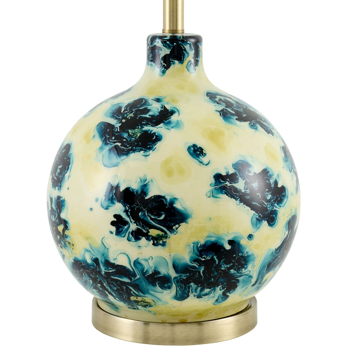 Modern European furniture - Round Painted Glass Tabe Lamp - www.oroa.com