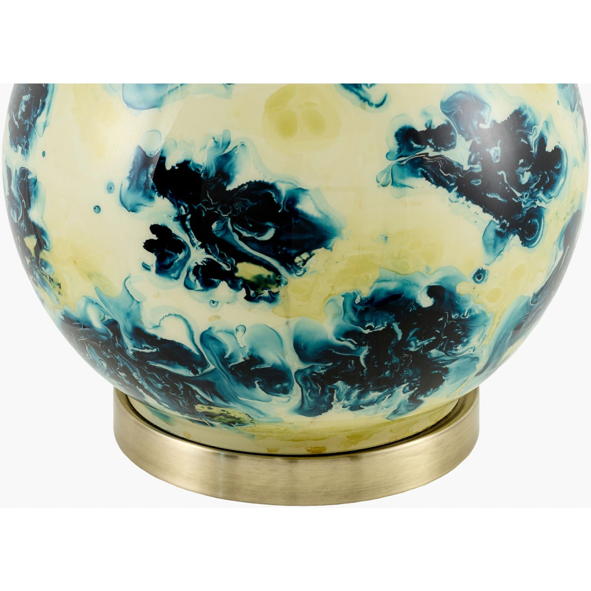 Modern European furniture - Round Painted Glass Tabe Lamp - www.oroa.com
